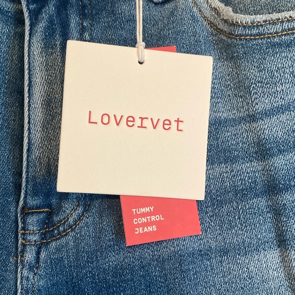 Lovervet by Vervet Blue Jeans Tummy Control Kick Flare Size 14W NWT - Picture 2 of 10